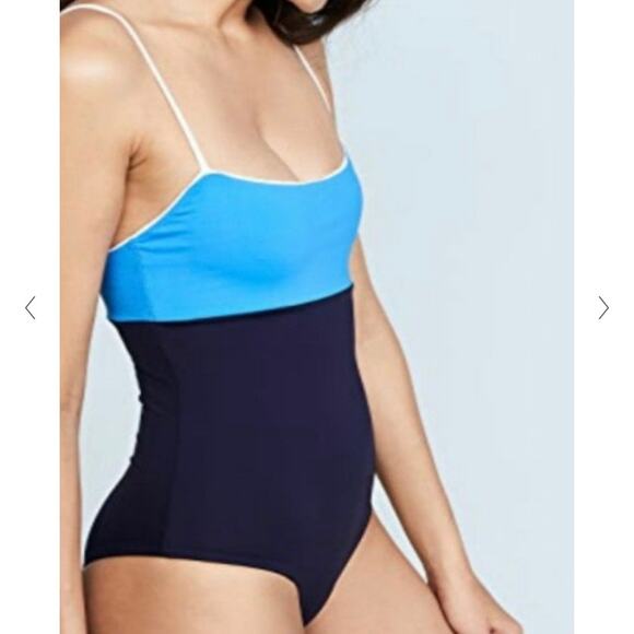 Tavik Scarlett Colorblock One-Piece Swimsuit Blue UPF50 Small - Picture 3 of 4